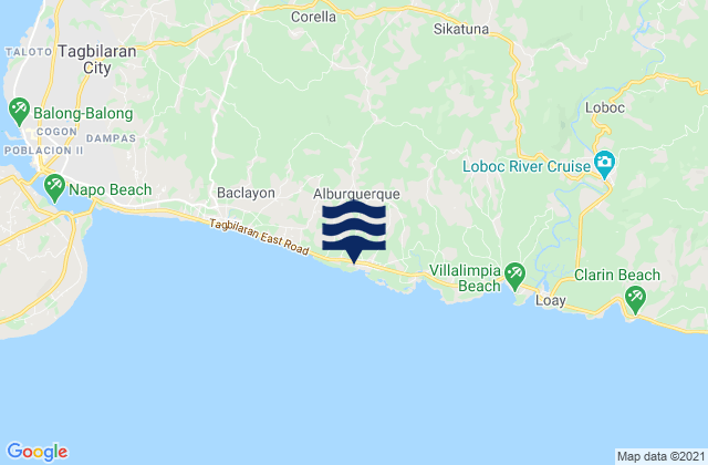 Mappa delle maree di Sikatuna, Philippines