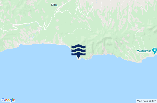 Mappa delle maree di Sikka, Indonesia