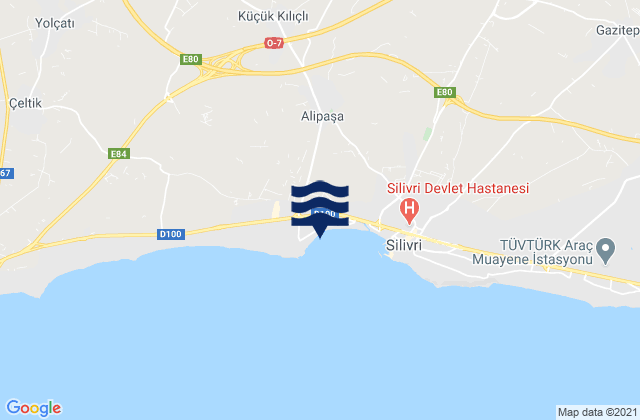 Mappa delle maree di Silivri, Turkey