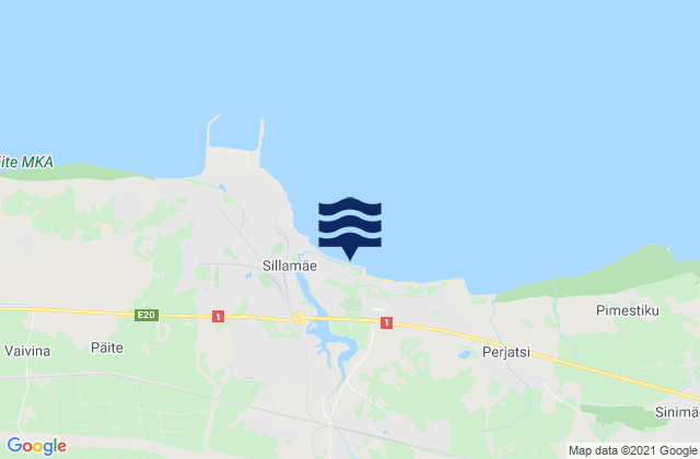 Mappa delle maree di Sillamäe linn, Estonia