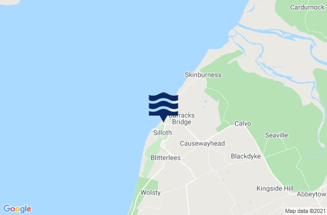 Mappa delle maree di Silloth, United Kingdom