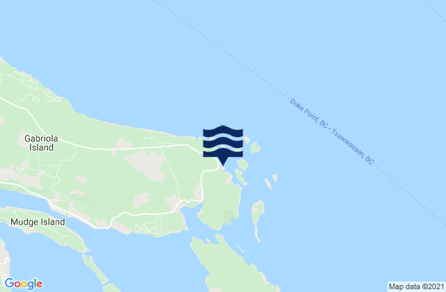 Mappa delle maree di Silva Bay, Canada