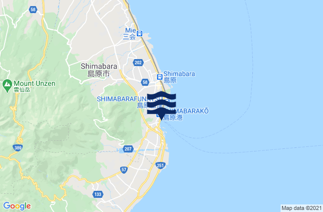 Mappa delle maree di Simabara, Japan