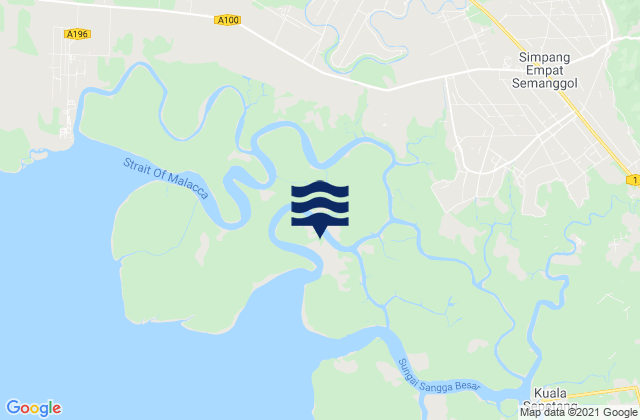Mappa delle maree di Simpang Empat, Malaysia