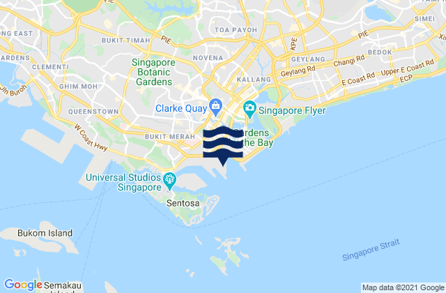 Mappa delle maree di Singapore (Victoria Dock), Singapore