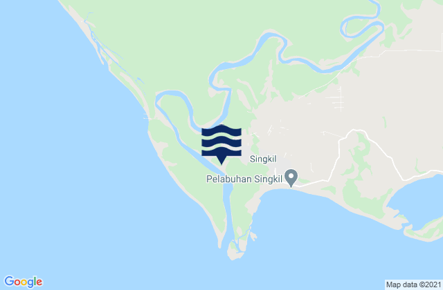 Mappa delle maree di Singkil, Indonesia