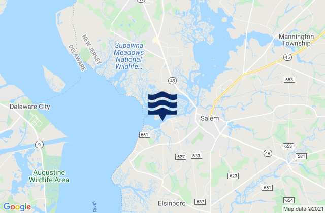 Mappa delle maree di Sinnickson Landing, United States