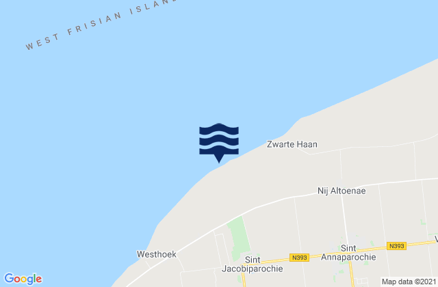 Mappa delle maree di Sint Jacobiparochie, Netherlands