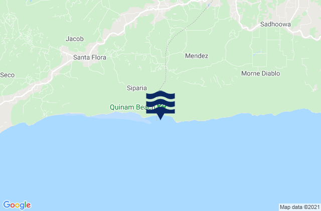 Mappa delle maree di Siparia, Trinidad and Tobago