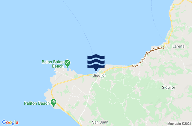 Mappa delle maree di Siquijor, Philippines