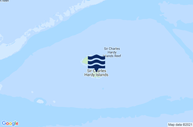 Mappa delle maree di Sir Chas Hardy Island, Australia