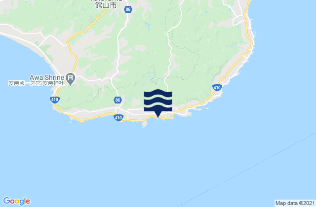 Mappa delle maree di Sirahama (Tiba), Japan