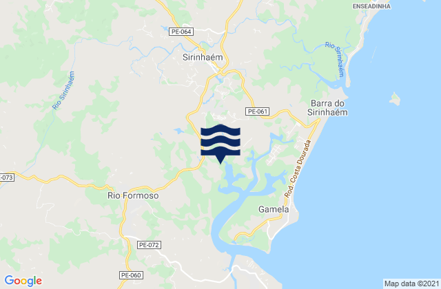 Mappa delle maree di Sirinhaém, Brazil