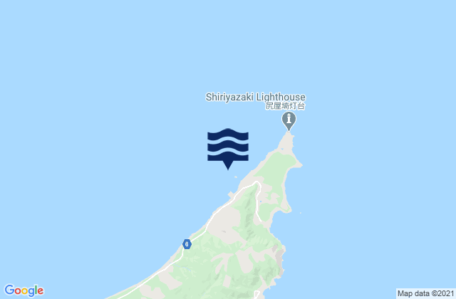 Mappa delle maree di Siriyamisaki, Japan