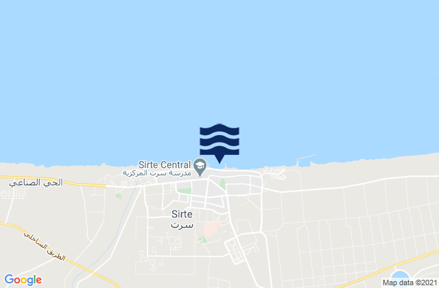 Mappa delle maree di Sirte, Libya