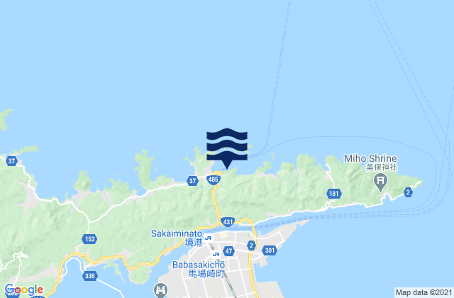 Mappa delle maree di Sitirui, Japan