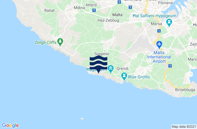 Mappa delle maree di Siġġiewi, Malta