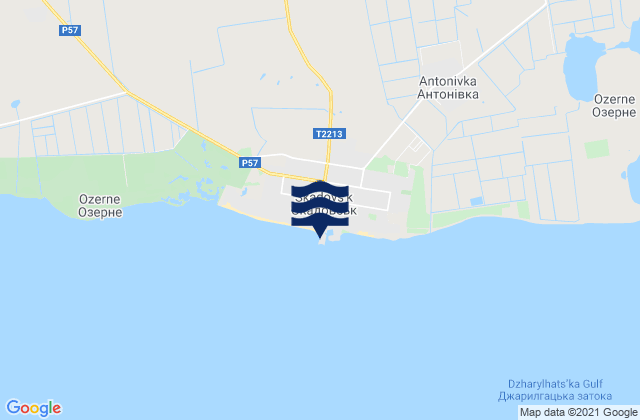 Mappa delle maree di Skadovsk, Ukraine