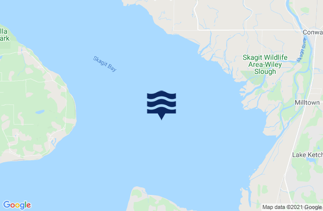 Mappa delle maree di Skagit Bay, United States