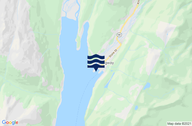 Mappa delle maree di Skagway Taiya Inlet, United States