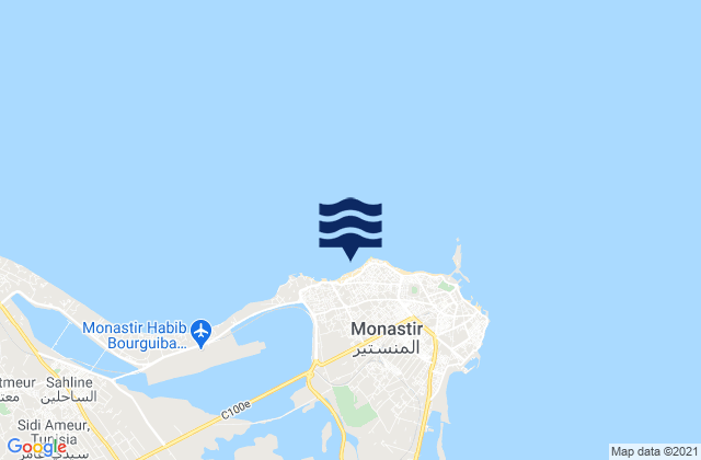 Mappa delle maree di Skanes, Tunisia