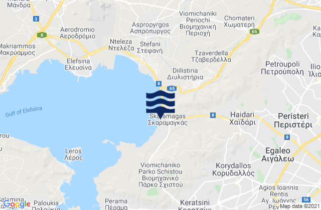 Mappa delle maree di Skarmagkás, Greece