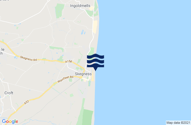 Mappa delle maree di Skegness Beach, United Kingdom