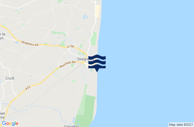 Mappa delle maree di Skegness, United Kingdom