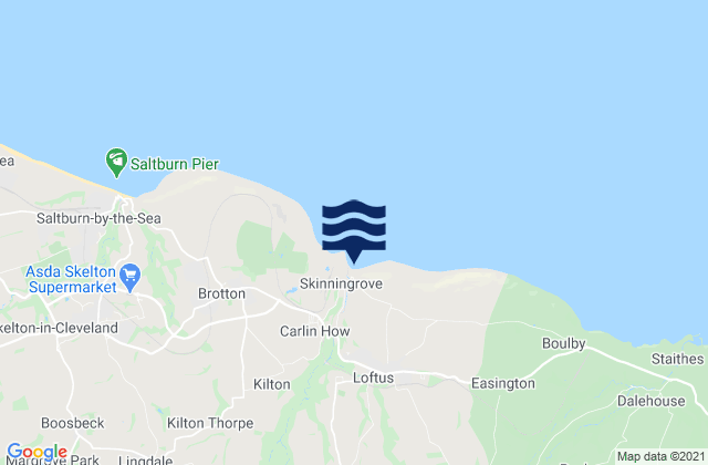 Mappa delle maree di Skinningrove, United Kingdom