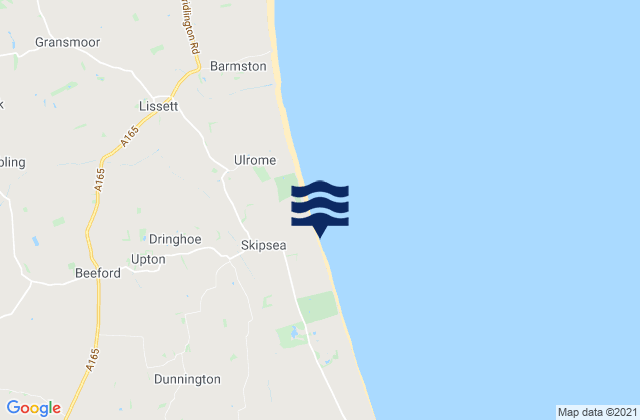Mappa delle maree di Skipsea Beach, United Kingdom