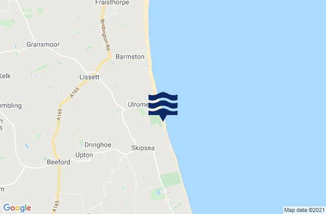 Mappa delle maree di Skipsea, United Kingdom