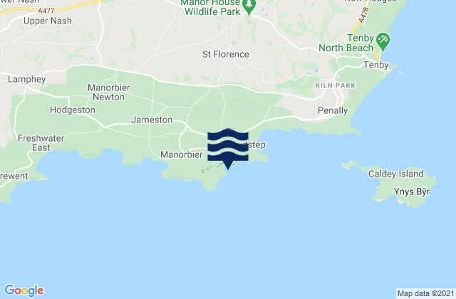 Mappa delle maree di Skrinkle Haven Beach, United Kingdom