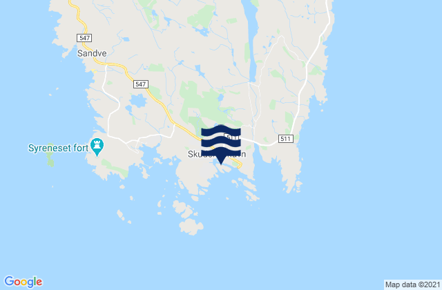Mappa delle maree di Skudeneshavn, Norway