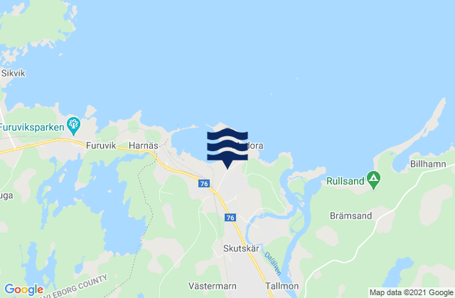 Mappa delle maree di Skutskär, Sweden