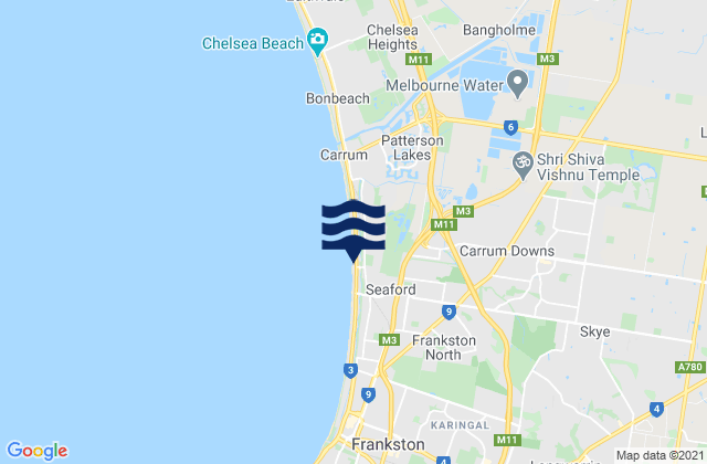 Mappa delle maree di Skye, Australia