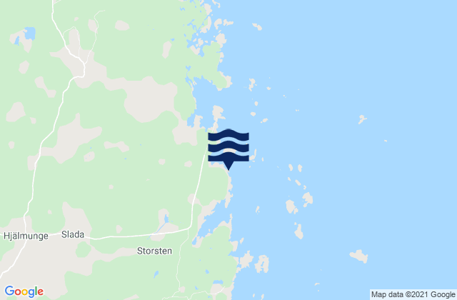 Mappa delle maree di Slada Hamn, Sweden
