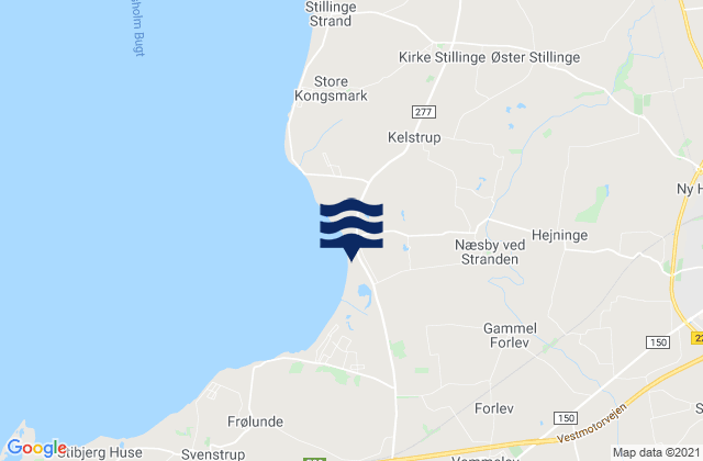 Mappa delle maree di Slagelse, Denmark