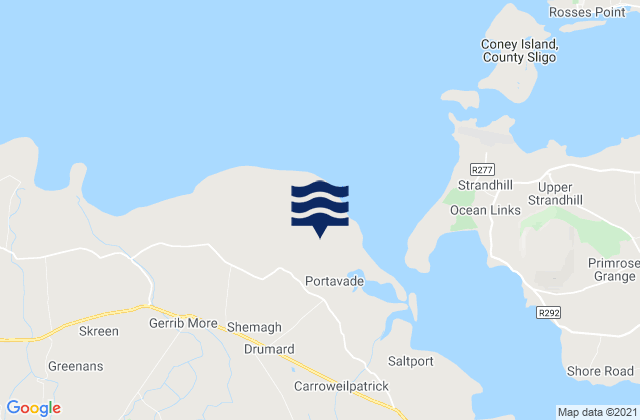 Mappa delle maree di Sligo, Ireland