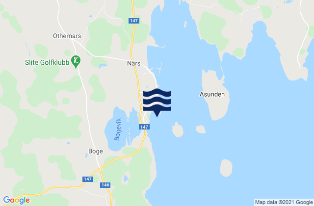 Mappa delle maree di Slite, Sweden