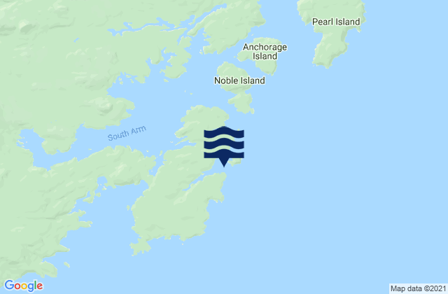 Mappa delle maree di Small Craft Retreat, New Zealand