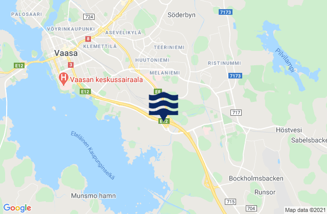Mappa delle maree di Smedsby, Finland