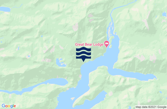 Mappa delle maree di Smith Inlet, Canada