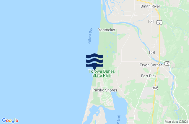 Mappa delle maree di Smith River and Kellogg Rd, United States