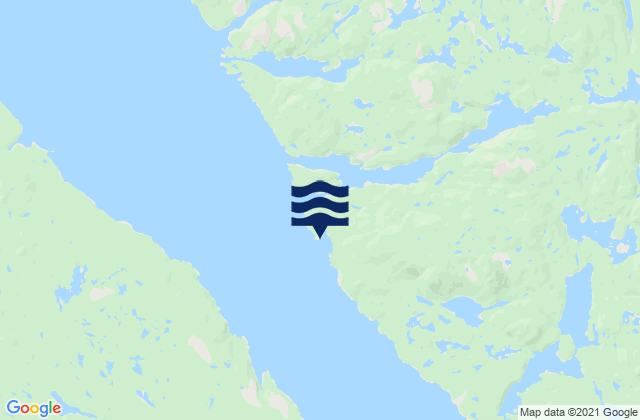 Mappa delle maree di Smithers Island, Canada