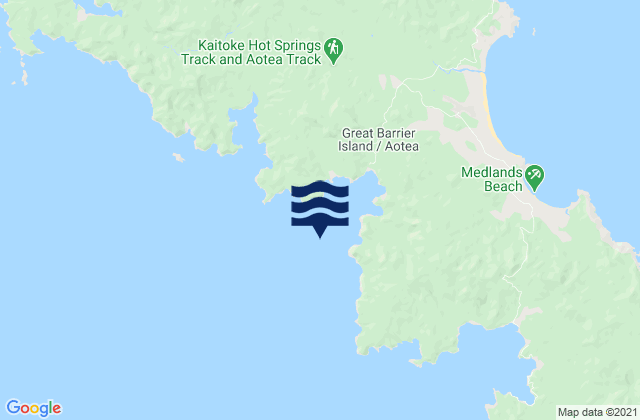Mappa delle maree di Smiths Bay, New Zealand