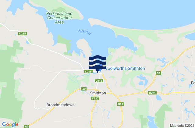 Mappa delle maree di Smithton, Australia