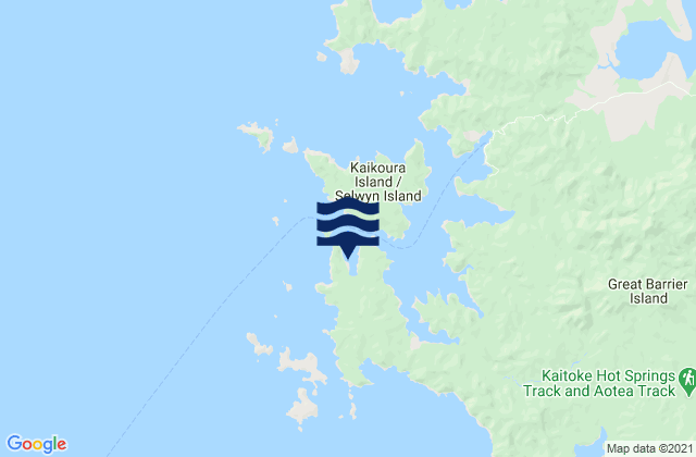 Mappa delle maree di Smokehouse Bay, New Zealand