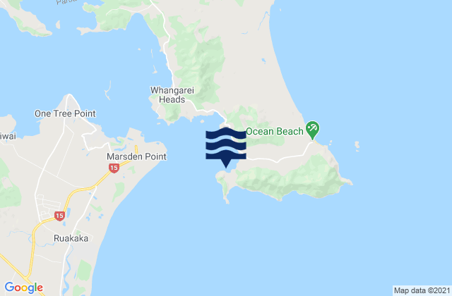 Mappa delle maree di Smugglers Bay, New Zealand