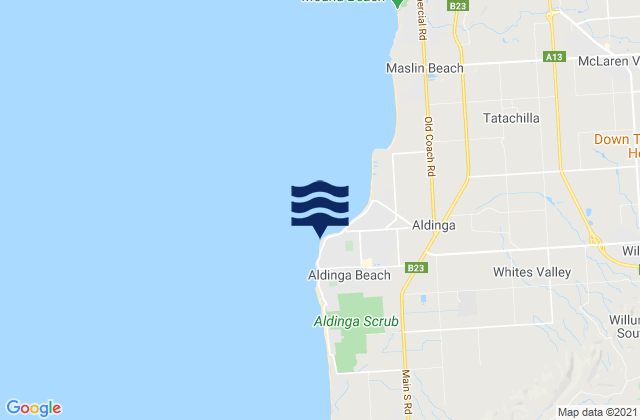Mappa delle maree di Snapper Point, Australia