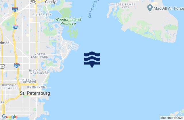 Mappa delle maree di Snell Isle 1.8 miles east of, United States